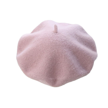 Women French Style Cashmere Beret Hat, Comfortable Stretchy Knitted Cap, Classic Fashion Headwear