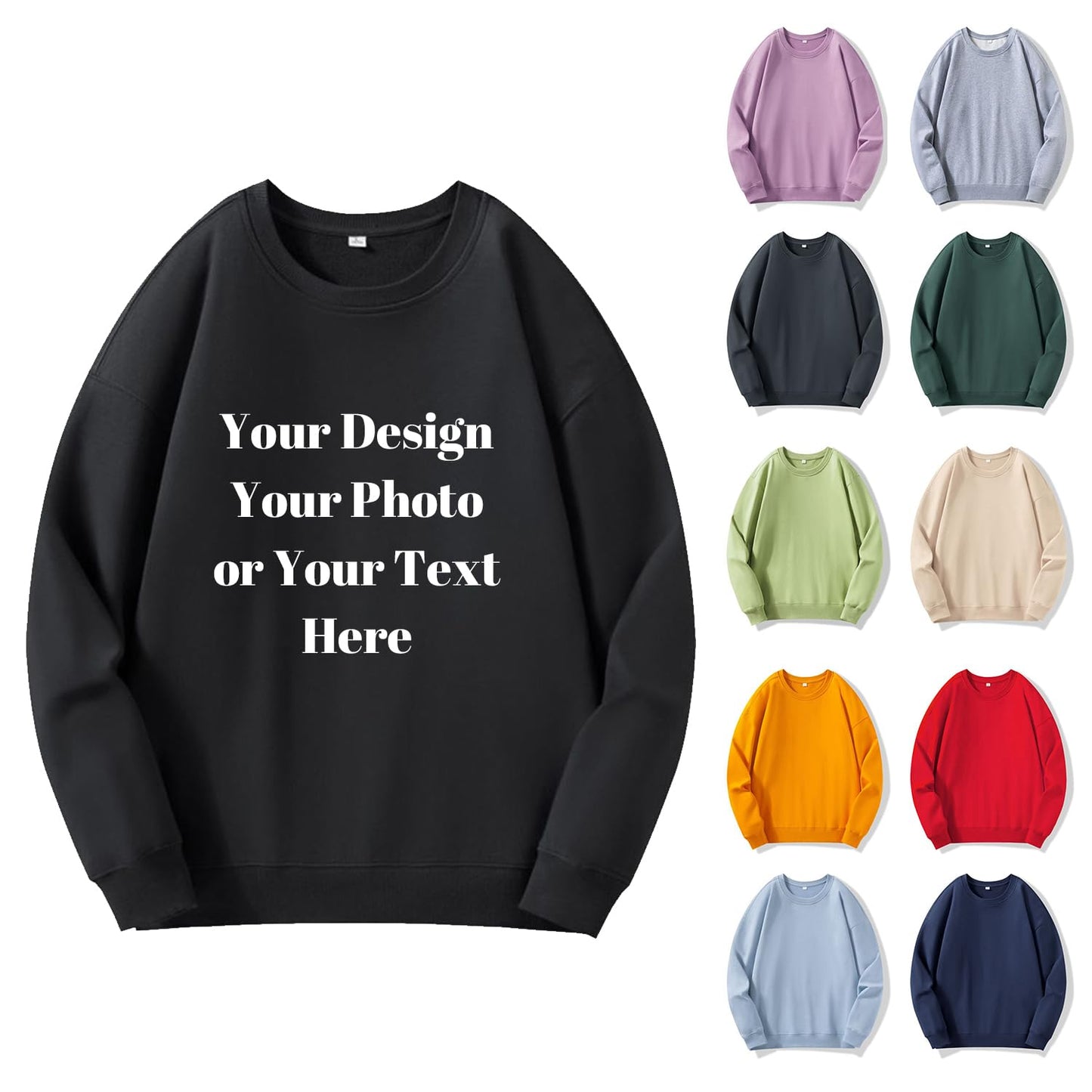 Custom Heavyweight Cotton Blank T-Shirt for Printing Soft Crew Neck Unisex Tee