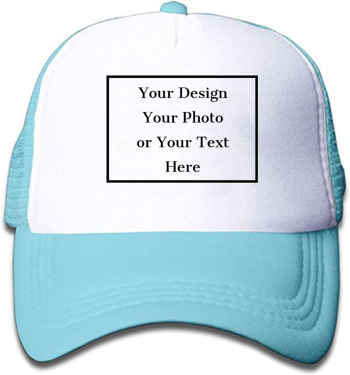 Personalized Picture Text Logo Colorful Unisex Adjustable Trucker Hat Custom Mesh Baseball Cap