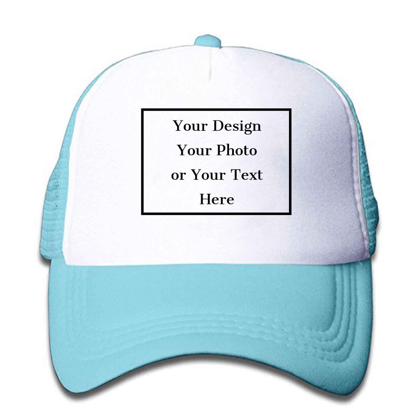 Personalized Picture Text Logo Colorful Unisex Adjustable Trucker Hat Custom Mesh Baseball Cap