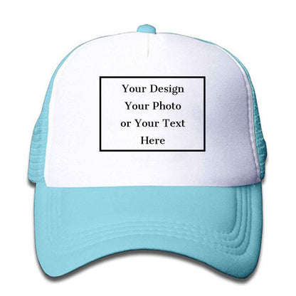 Personalized Picture Text Logo Colorful Unisex Adjustable Trucker Hat Custom Mesh Baseball Cap
