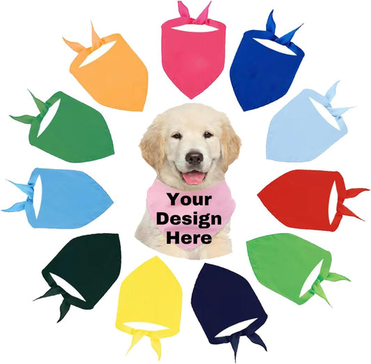 Blank Pet Bandana Wholesale, Plain Triangle Dog Bandana for Custom Logo Sublimation & Heat Transfer Printing