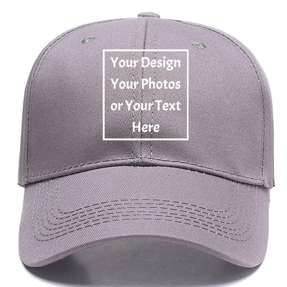 Custom Your Own Picture Text Logo Unisex Personalized Plain Adjustable Hat Baseball Cap