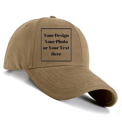 Personalized Cotton Washed Unisex Plain Adjustable Hat Custom Your Own Text Baseball Cap