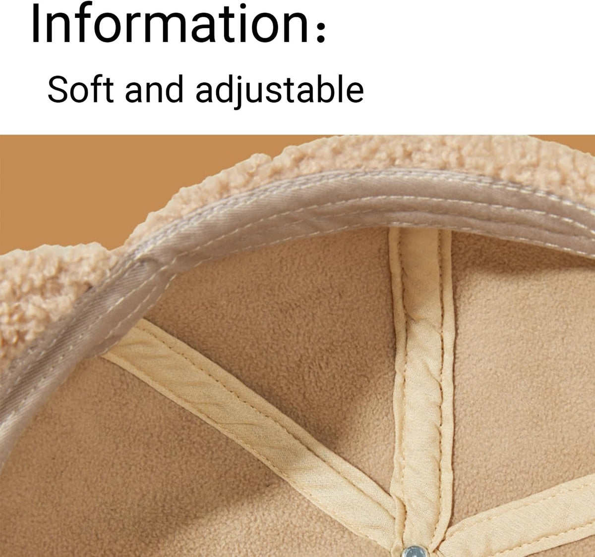 Warm Winter Plain Adjustable Lamb-Wool Hat Baseball Cap