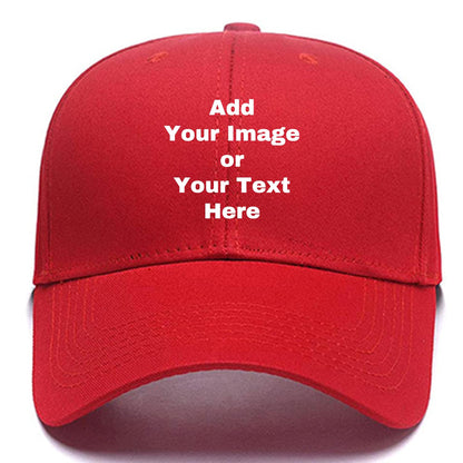 Custom Your Own Image Text Personalized Plain Adjustable Hat Unisex Baseball Cap