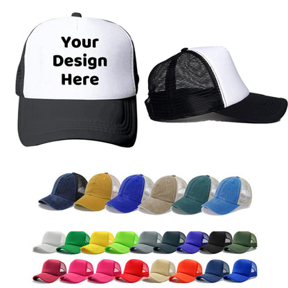 Unisex Adjustable Trucker Hat Snapback Mesh Baseball Cap