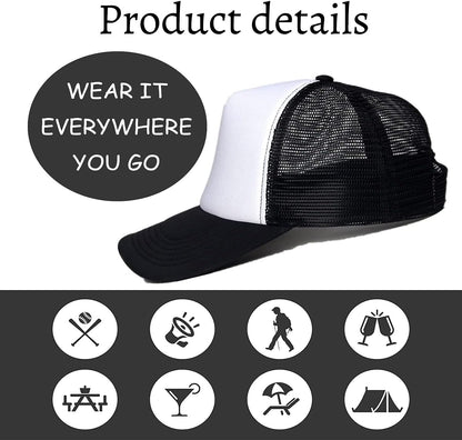 Unisex Adjustable Trucker Hat Snapback Mesh Baseball Cap