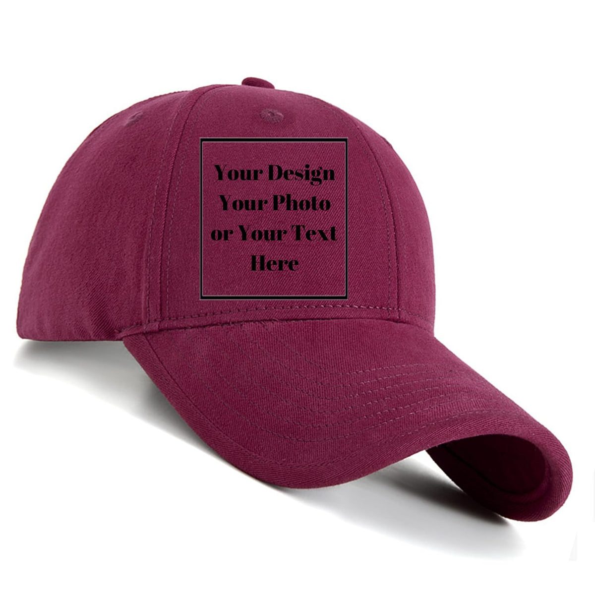 Personalized Cotton Washed Unisex Plain Adjustable Hat Custom Your Own Text Baseball Cap