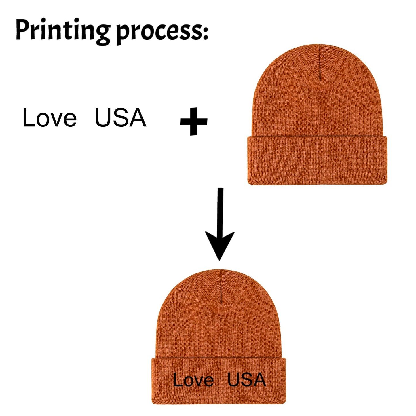 Personalized Unisex Beanies for Men Women Custom Beanie Winter Knitted Caps Hat