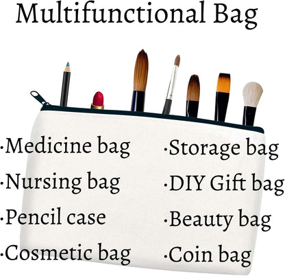 Custom Canvas Pencil Case Personalized Cosmetic Makeup Bag DIY Craft Zipper Bags Multifunctional Pouch Gift