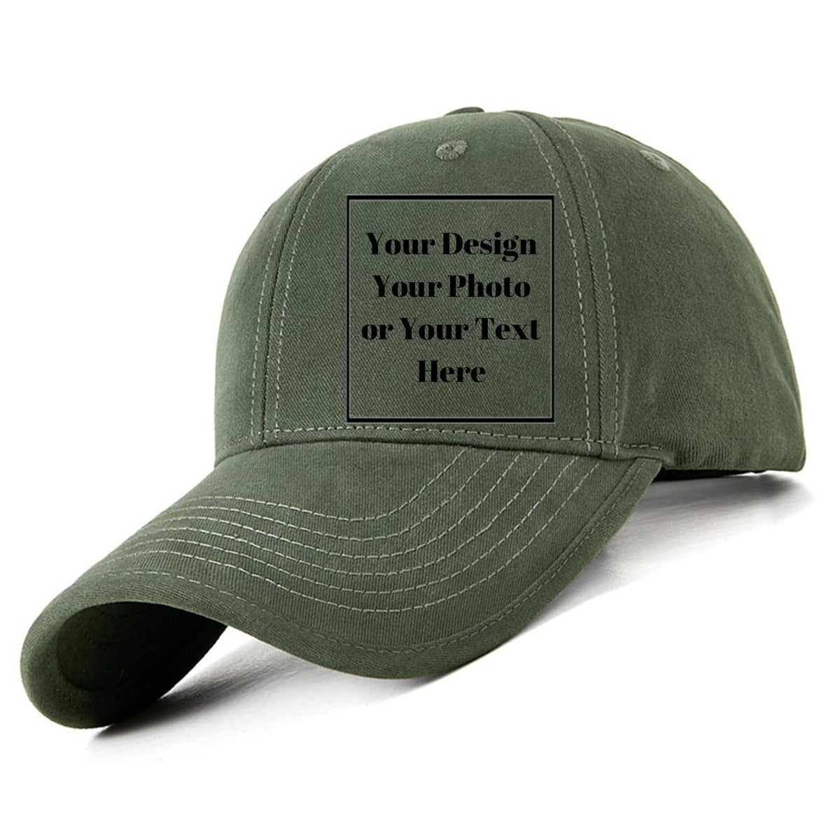 Personalized Cotton Washed Unisex Plain Adjustable Hat Custom Your Own Text Baseball Cap