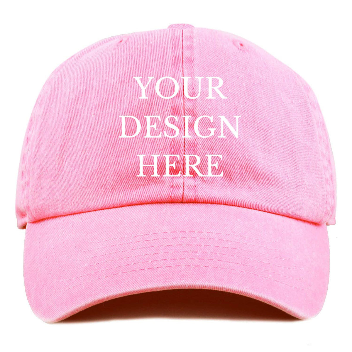 Custom Your Picture Text Logo Vintage Washed Personalized Unisex Adjustable Denim Hat Baseball Cap