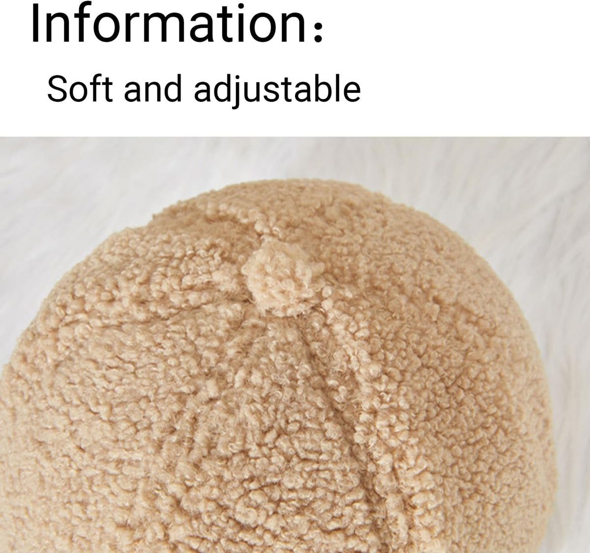 Warm Winter Plain Adjustable Lamb-Wool Hat Baseball Cap