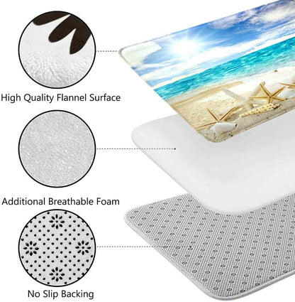 Custom Personalized Bathroom Rug, Custom Photo Text Bath Mat for Bathroom Decor