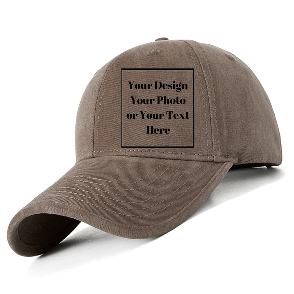Personalized Cotton Washed Unisex Plain Adjustable Hat Custom Your Own Text Baseball Cap