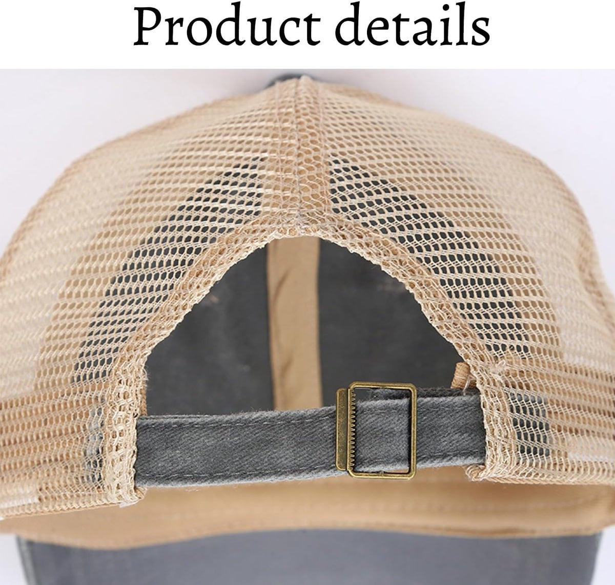 Unisex Adjustable Vintage Washed Cotton Mesh Baseball Cap Breathable Summer Hat