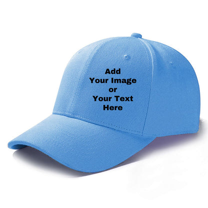 Custom Your Own Image Text Personalized Plain Adjustable Hat Unisex Baseball Cap