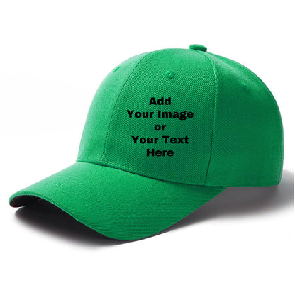 Custom Your Own Image Text Personalized Plain Adjustable Hat Unisex Baseball Cap