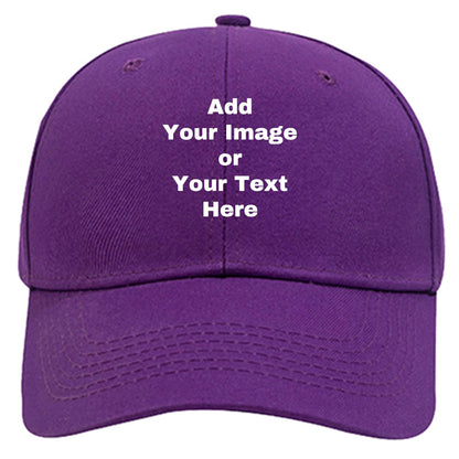 Custom Your Own Image Text Personalized Plain Adjustable Hat Unisex Baseball Cap