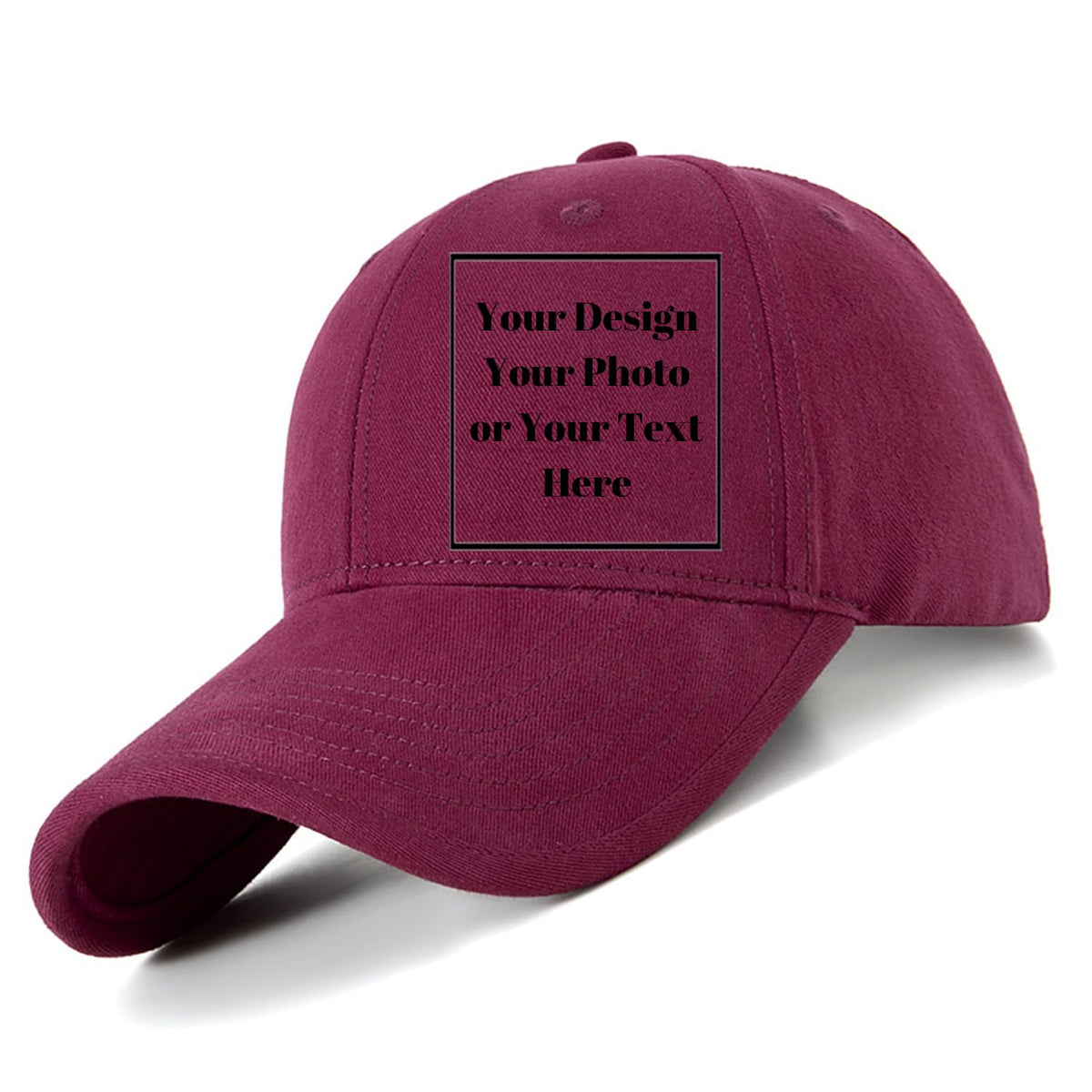 Personalized Cotton Washed Unisex Plain Adjustable Hat Custom Your Own Text Baseball Cap