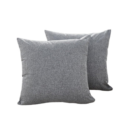 Cotton Linen Throw Pillowcase Solid Square Decorative Pillow Covers for Couch Sofa Bed Chair Set of 2