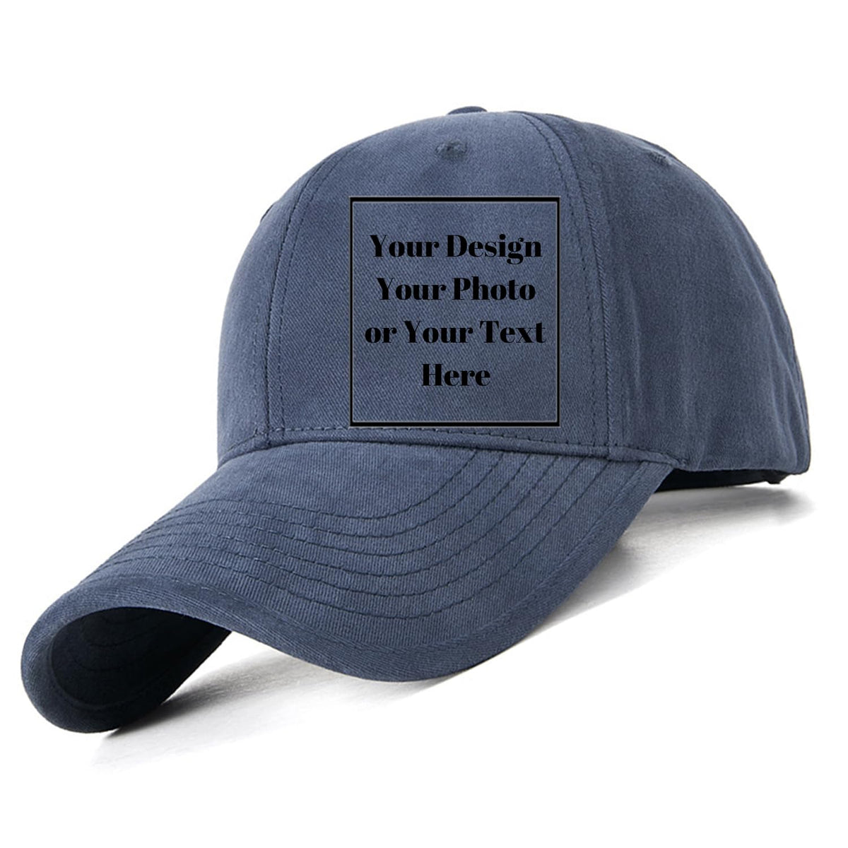 Personalized Cotton Washed Unisex Plain Adjustable Hat Custom Your Own Text Baseball Cap