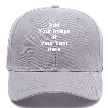 Custom Your Own Image Text Personalized Plain Adjustable Hat Unisex Baseball Cap