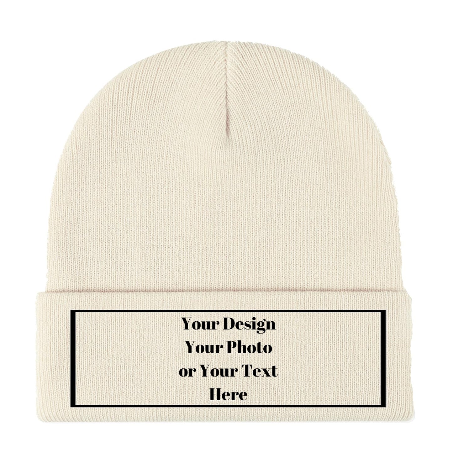 Personalized Unisex Beanies for Men Women Custom Beanie Winter Knitted Caps Hat