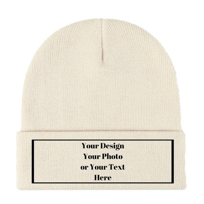 Personalized Unisex Beanies for Men Women Custom Beanie Winter Knitted Caps Hat
