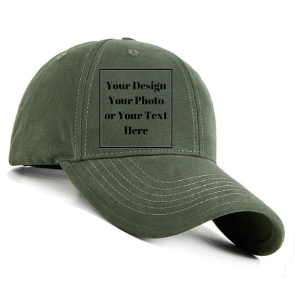 Personalized Cotton Washed Unisex Plain Adjustable Hat Custom Your Own Text Baseball Cap