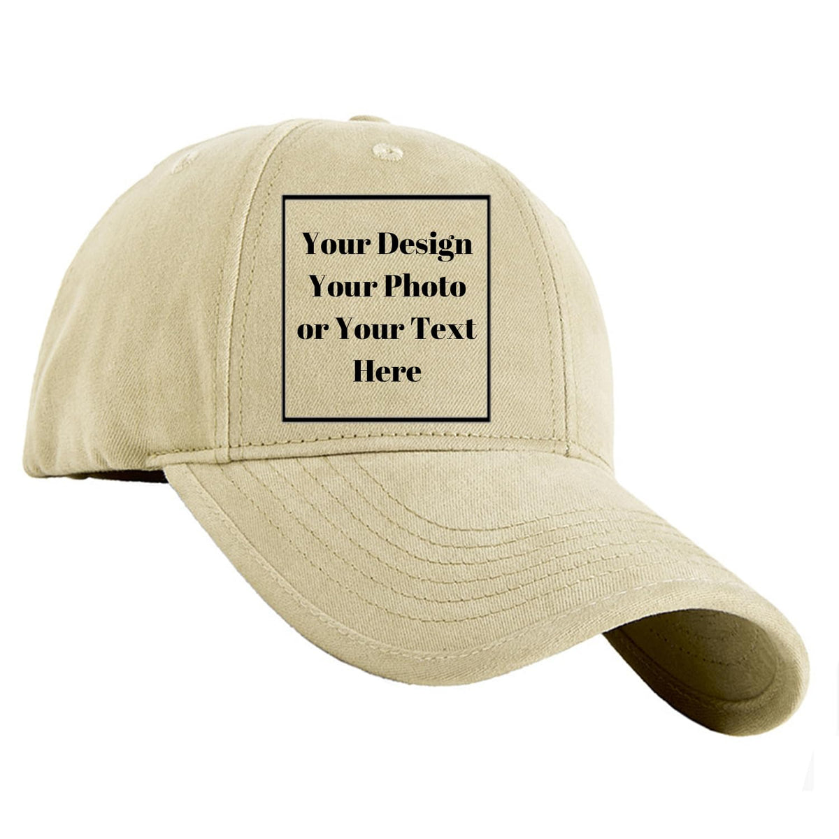 Personalized Cotton Washed Unisex Plain Adjustable Hat Custom Your Own Text Baseball Cap