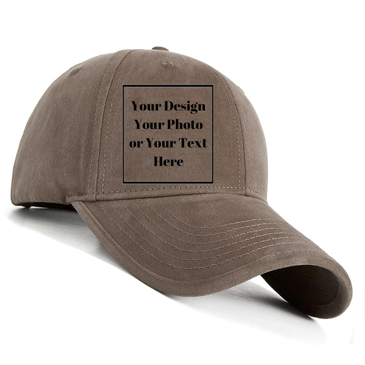 Personalized Cotton Washed Unisex Plain Adjustable Hat Custom Your Own Text Baseball Cap
