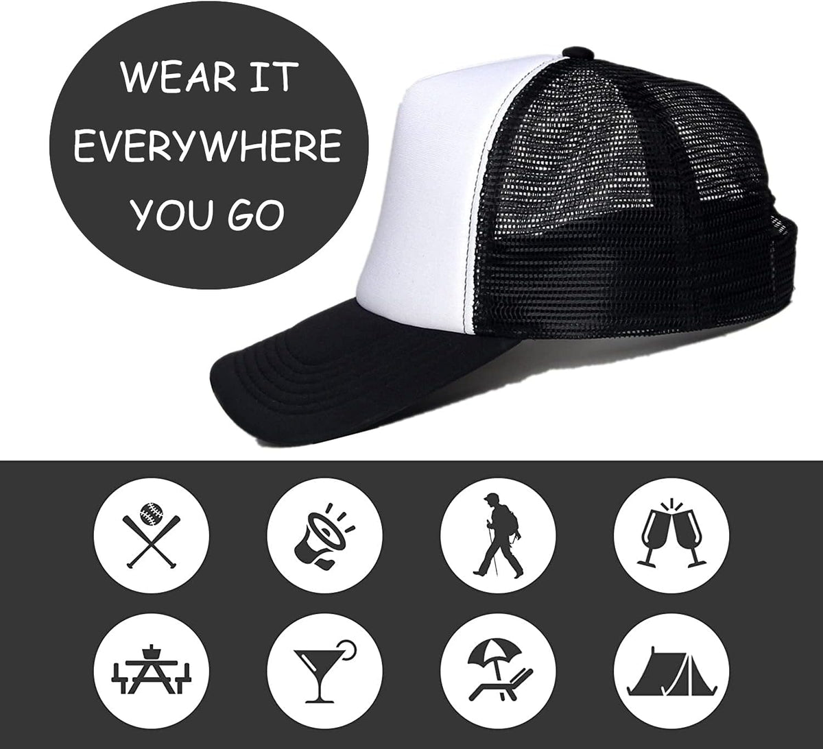 Custom Picture Text Logo Colorful Unisex Adjustable Trucker Hat Personalized Mesh Baseball Cap