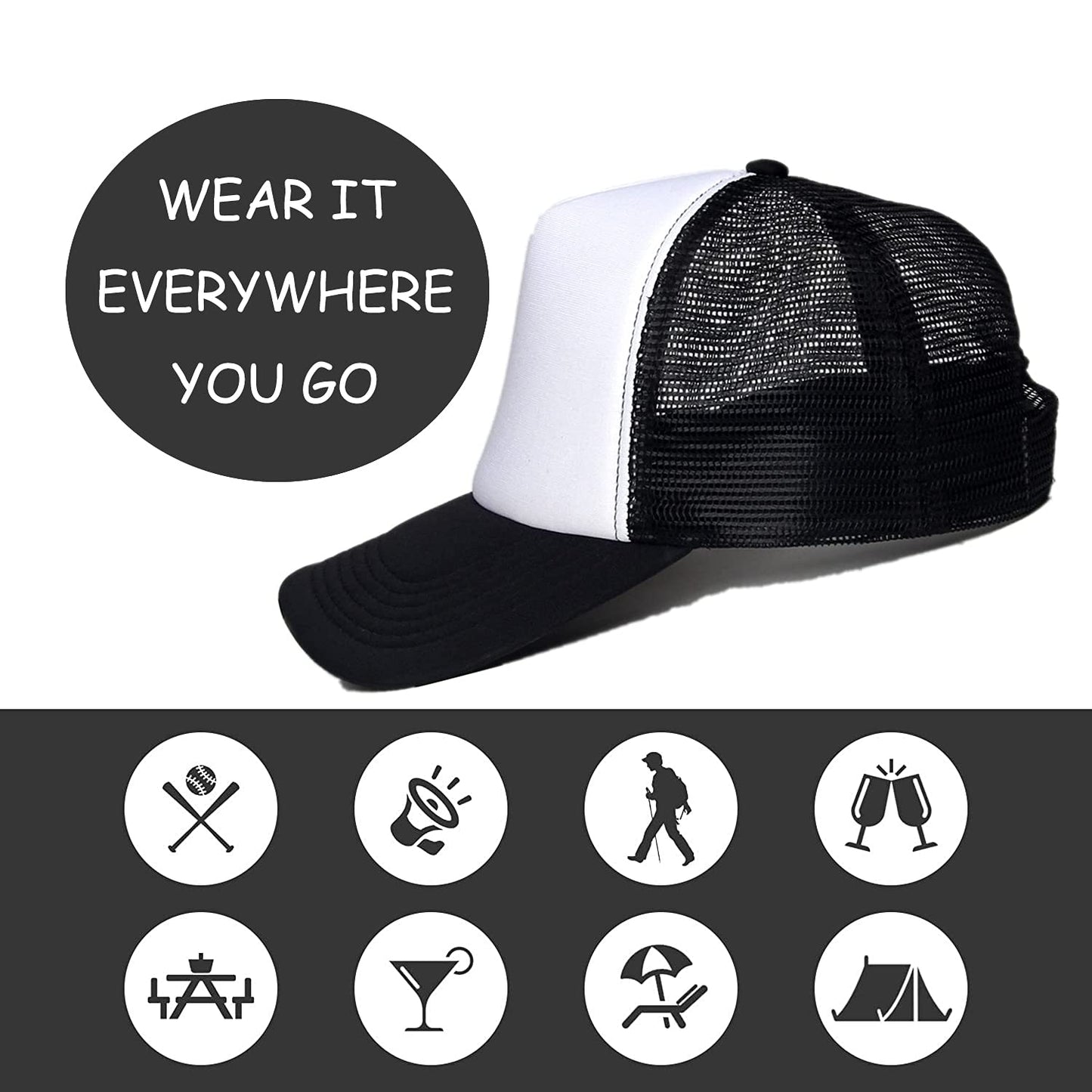 Personalized Picture Text Logo Colorful Unisex Adjustable Trucker Hat Custom Mesh Baseball Cap