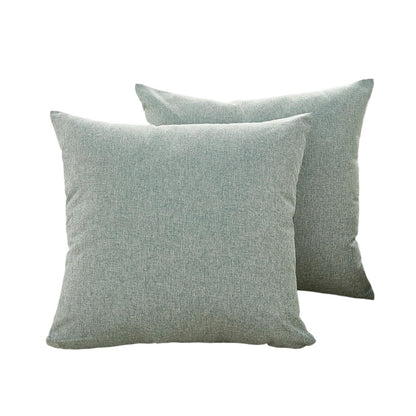 Cotton Linen Throw Pillowcase Solid Square Decorative Pillow Covers for Couch Sofa Bed Chair Set of 2