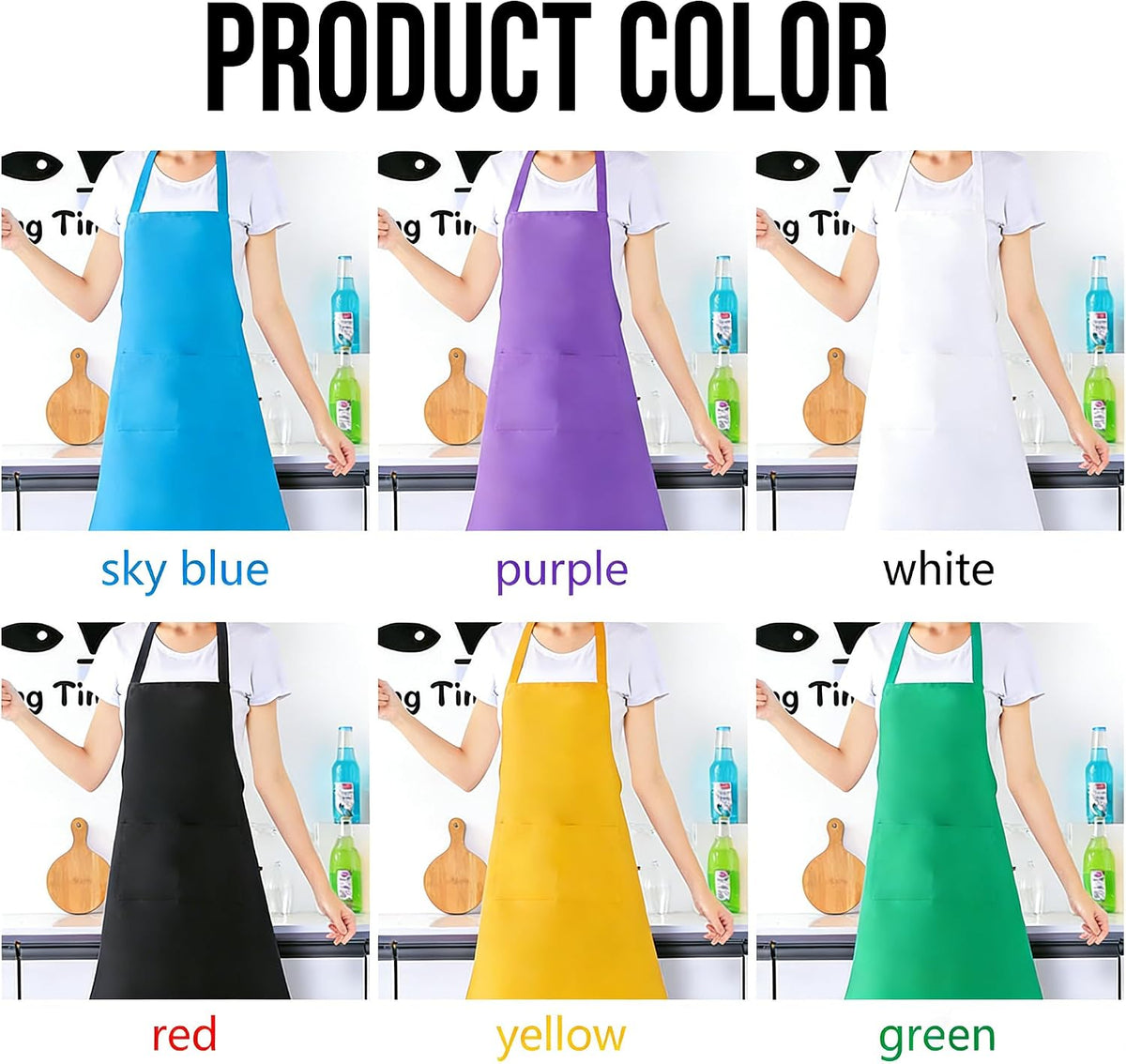 Custom Kitchen Apron for Men & Women – Personalized Text/Logo, Waterproof, Adjustable Bib with Pockets, Perfect for Chef, Baking & BBQ ZMvise-51