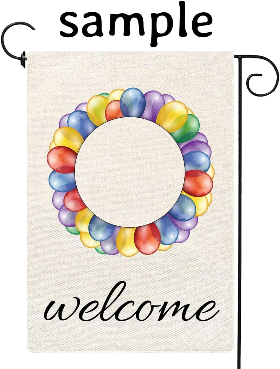 Sublimation Blank Garden Flag DIY Heat Transfer Welcome Banners for Indoor Outdoor Courtyard Decoration set of 24