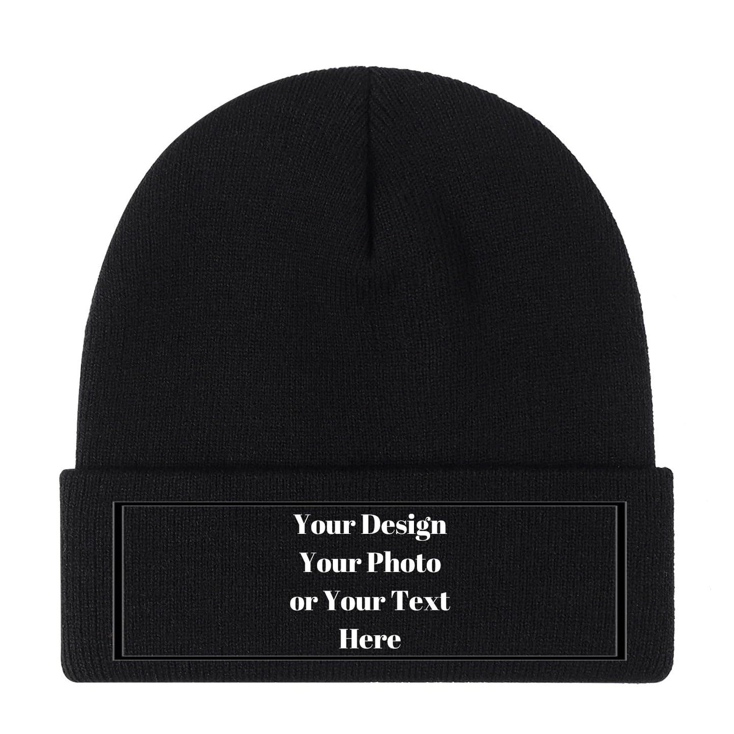 Personalized Unisex Beanies for Men Women Custom Beanie Winter Knitted Caps Hat