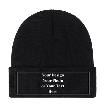 Personalized Unisex Beanies for Men Women Custom Beanie Winter Knitted Caps Hat
