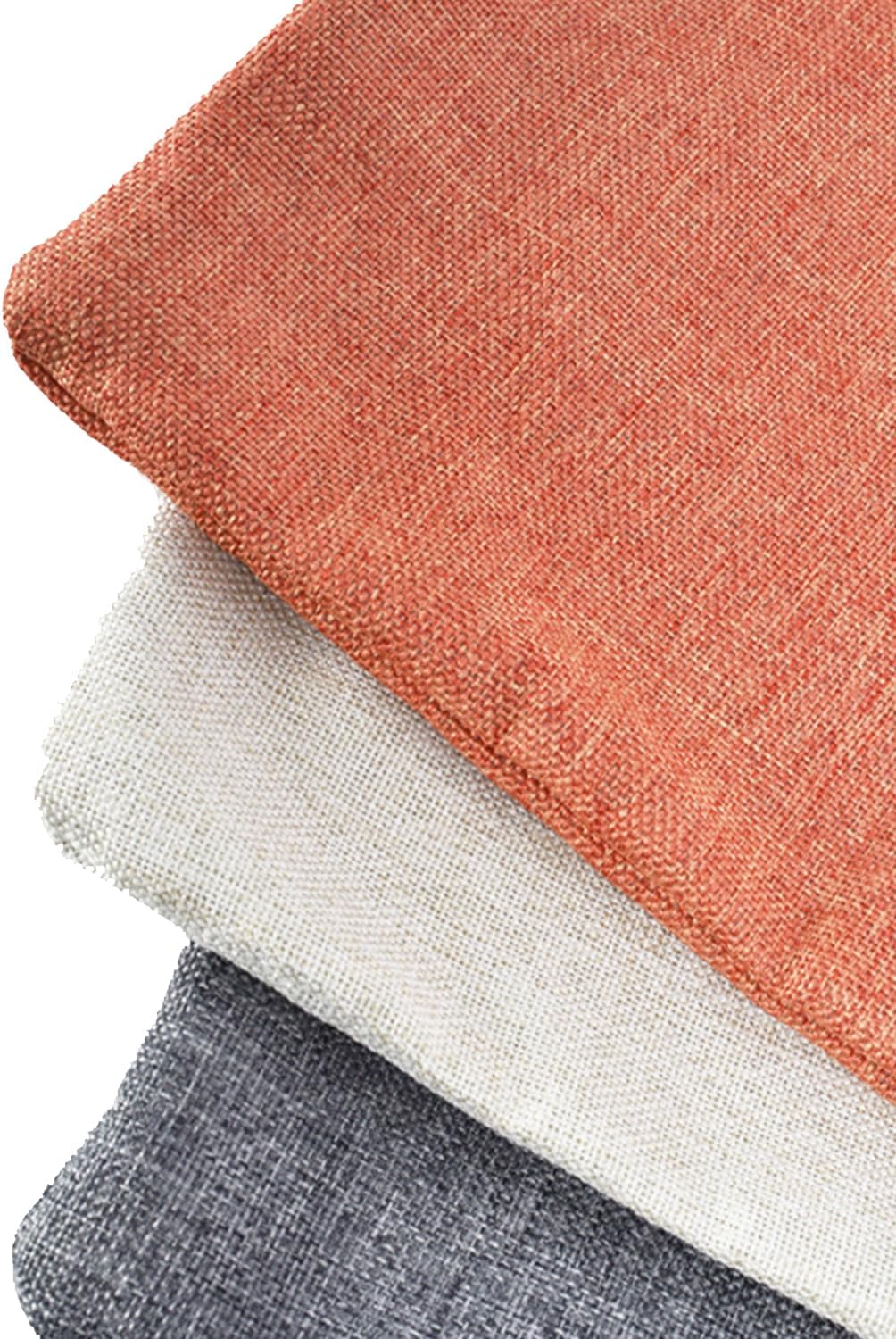Cotton Linen Throw Pillowcase Solid Square Decorative Pillow Covers for Couch Sofa Bed Chair Set of 2