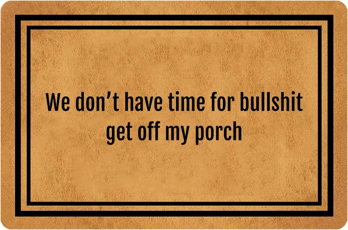 Get Off My Porch Front Door Mat Home Room Indoor Outdoor Entrance Decor Doormat