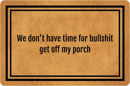 Get Off My Porch Front Door Mat Home Room Indoor Outdoor Entrance Decor Doormat