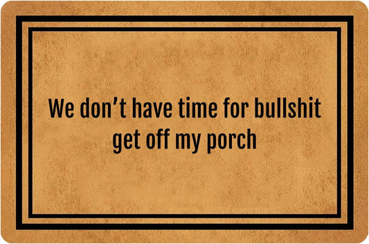 Get Off My Porch Front Door Mat Home Room Indoor Outdoor Entrance Decor Doormat