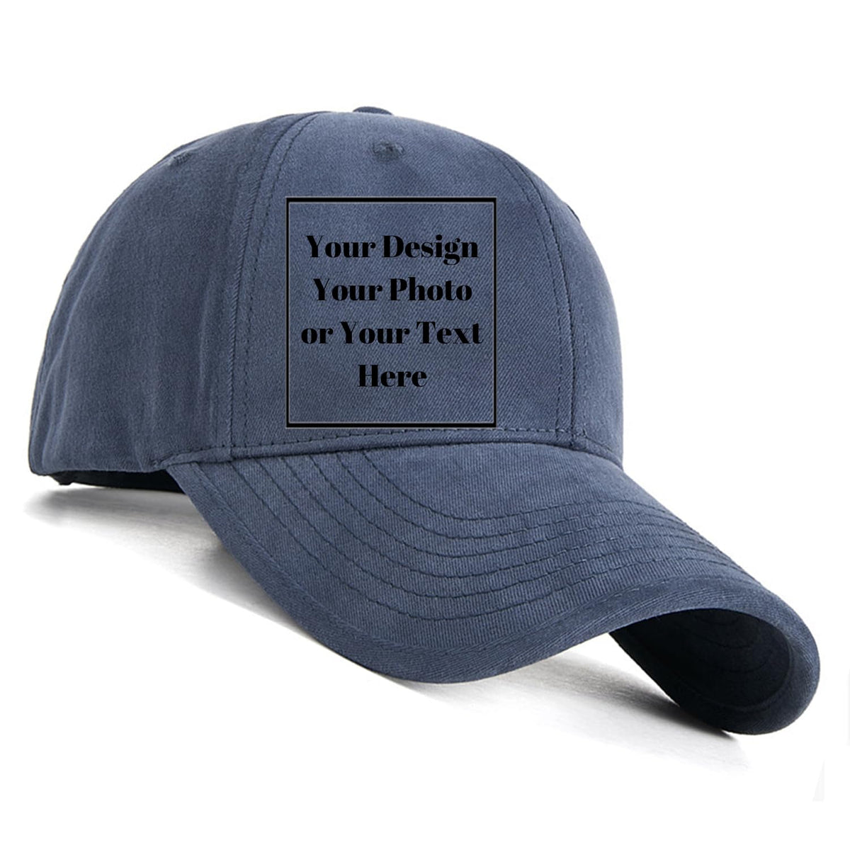 Personalized Cotton Washed Unisex Plain Adjustable Hat Custom Your Own Text Baseball Cap