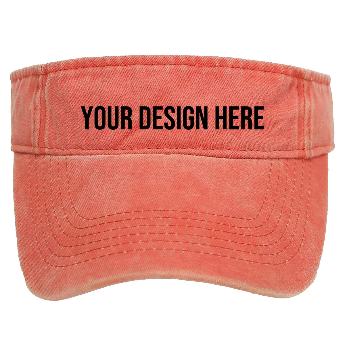 Custom Sun Visor Hats Cotton Washed Unisex Empty Top Adjustable Baseball Cap