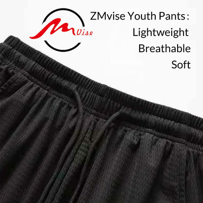 ZMvise Youth Athletic Soft Mesh Gym Shorts Causal Sport Beach Pants Summer Pant Swimwear with Pockets