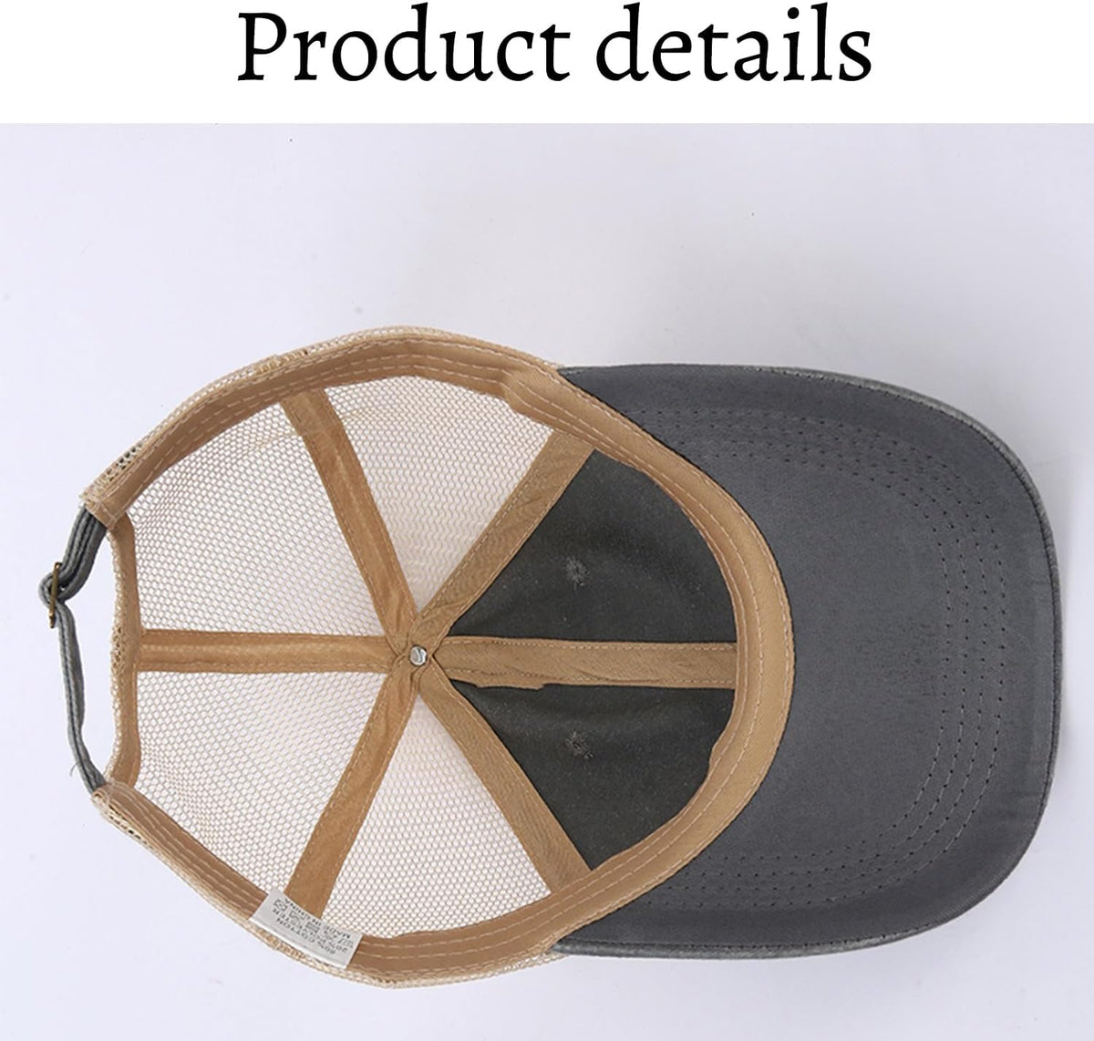 Unisex Adjustable Vintage Washed Cotton Mesh Baseball Cap Breathable Summer Hat