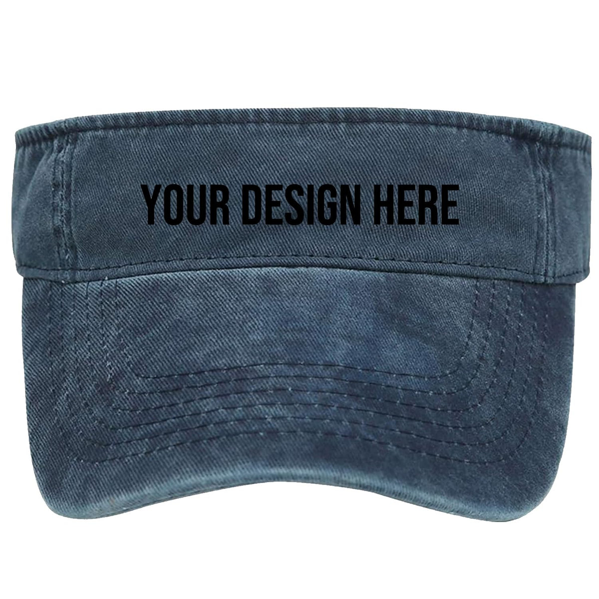 Custom Sun Visor Hats Cotton Washed Unisex Empty Top Adjustable Baseball Cap