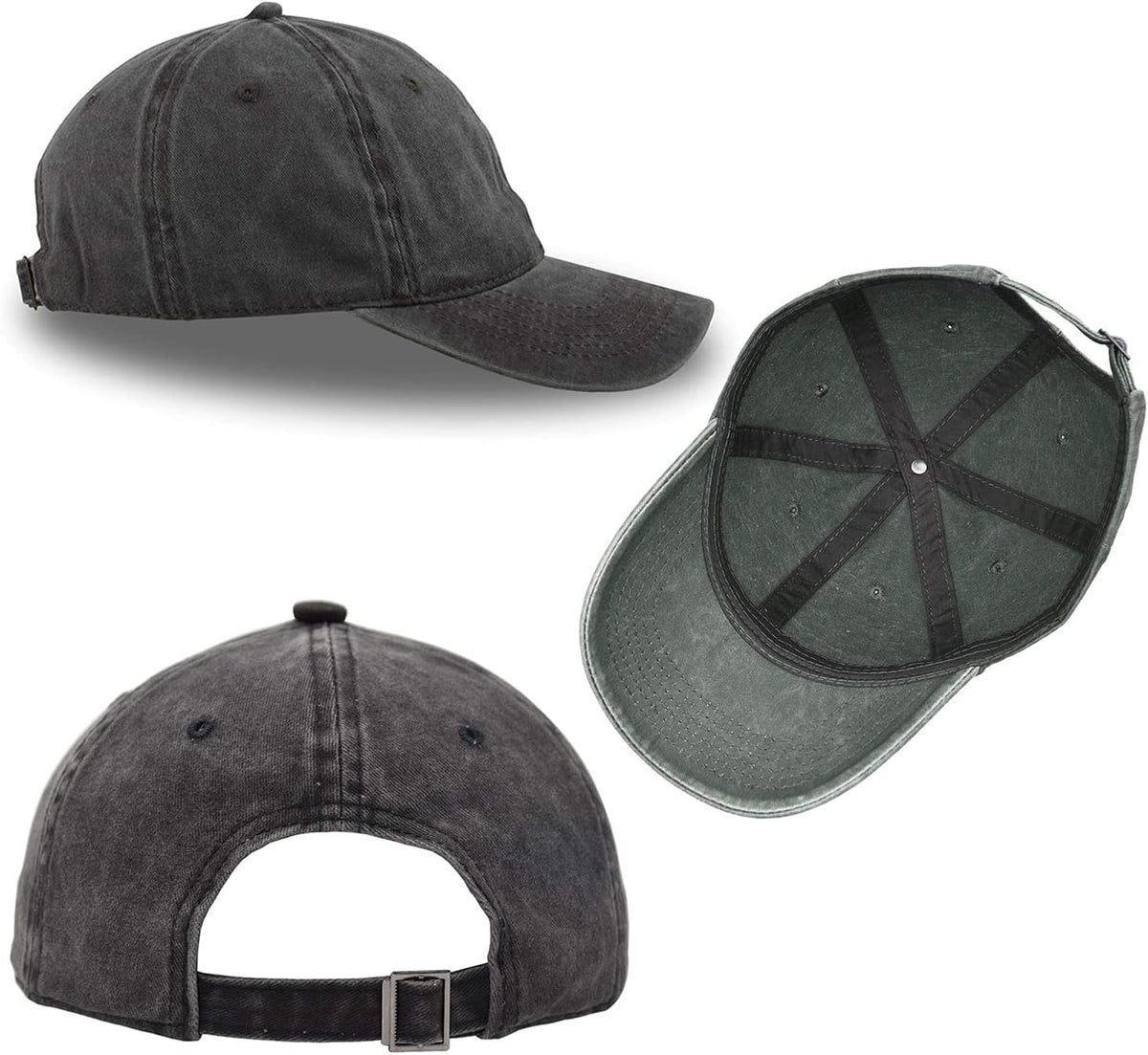 Custom Your Picture Text Logo Vintage Washed Personalized Unisex Adjustable Denim Hat Baseball Cap